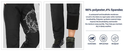 Žieminės Kelnės Moterims - Šiltos Vandeniui Atsparūs - Kempingui Žygiams Sportui