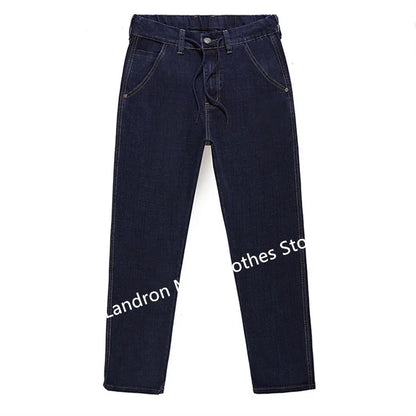 Vyriški Džinsai Didelių Dydžių iki 180KG - Tiesūs Aukštu Liemeniu Dad Džinsai