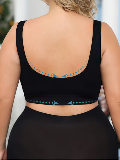 Moteriška Liemenėlė be Kauliukų - Surenkantis Šonines Krūtis su Anti-Sagging Technologija