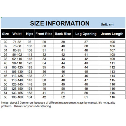 Vyriški Džinsai Didelių Dydžių iki 180KG - Tiesūs Aukštu Liemeniu Dad Džinsai