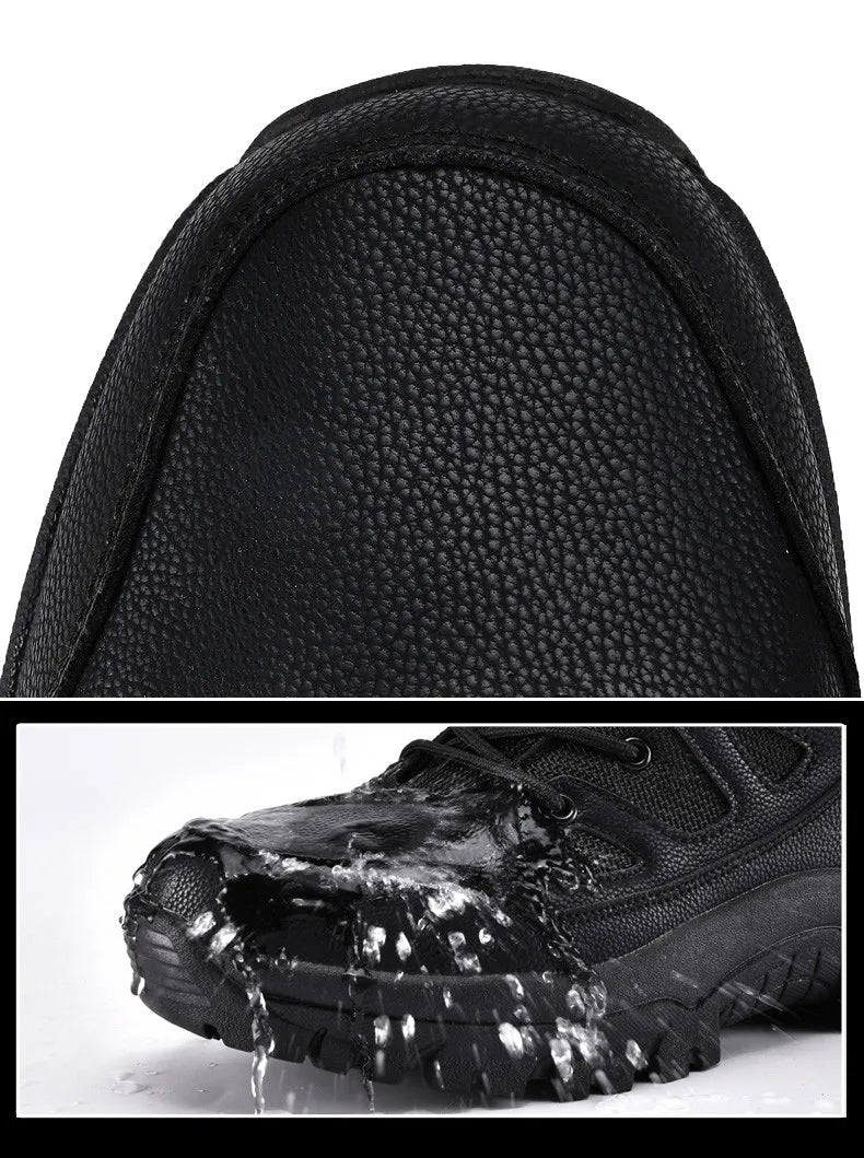Vyriški Universalūs Žieminiai Batai - Vandeniui Atsparūs Odiniai Combat/Motociklo Batai