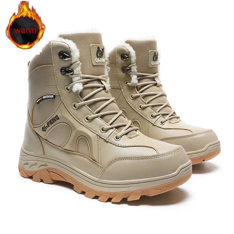 Žieminiai Batai Vyrams - Šilti Pliušiniai - Vandeniui Atsparūs - Žygių Batai