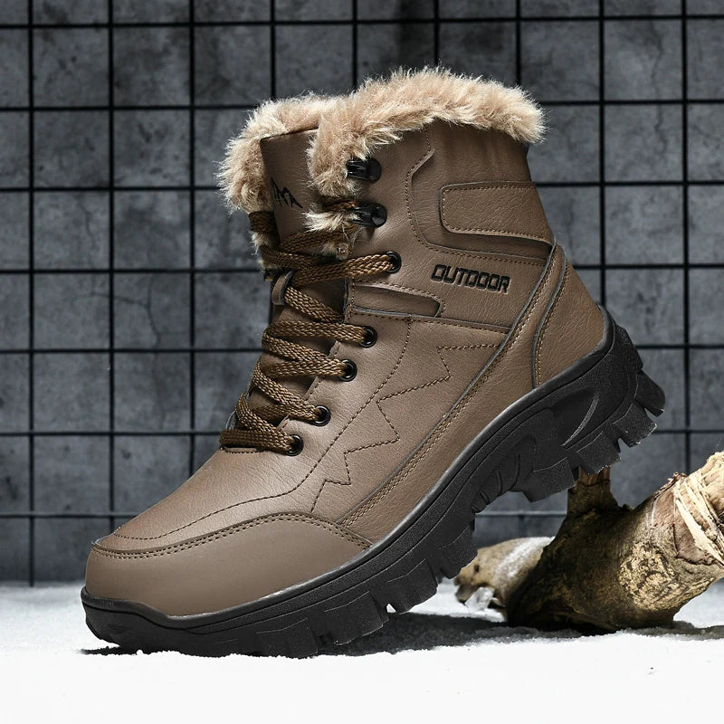 Žieminiai Batai Vyrams - Šilti Pliušiniai - Vandeniui Atsparūs