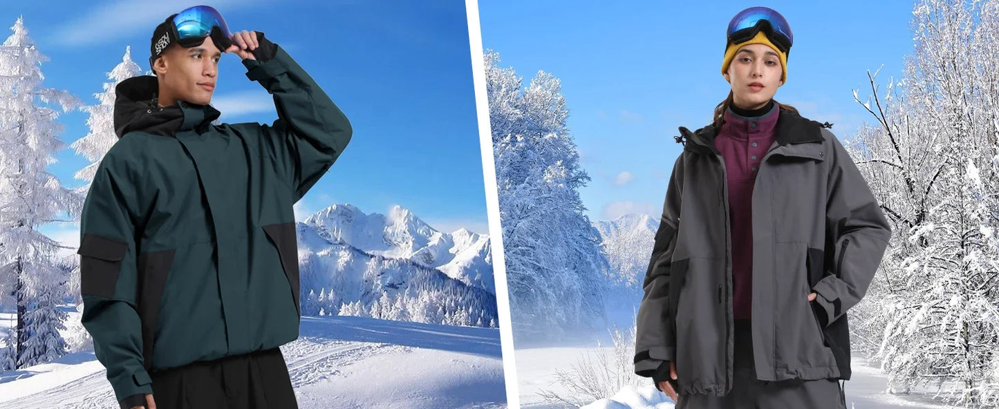 Slidinėjimo Striukė  - Vandeniui Atspari Snowboard Striukė su Gobtuku