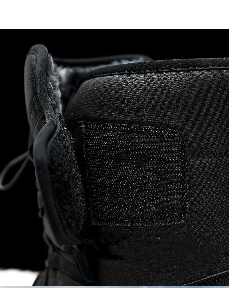 Vyriški Aukšti Žieminiai Batai su Kailiuku - Neslystantys Sniego Batai Darbui