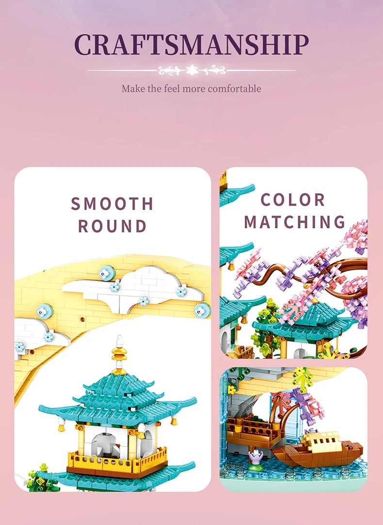 MOC Mėnulio Rūmai - Krioklys, Tvenkinys, Pilis - Konstruktorius su Apšvietimu Vaikams