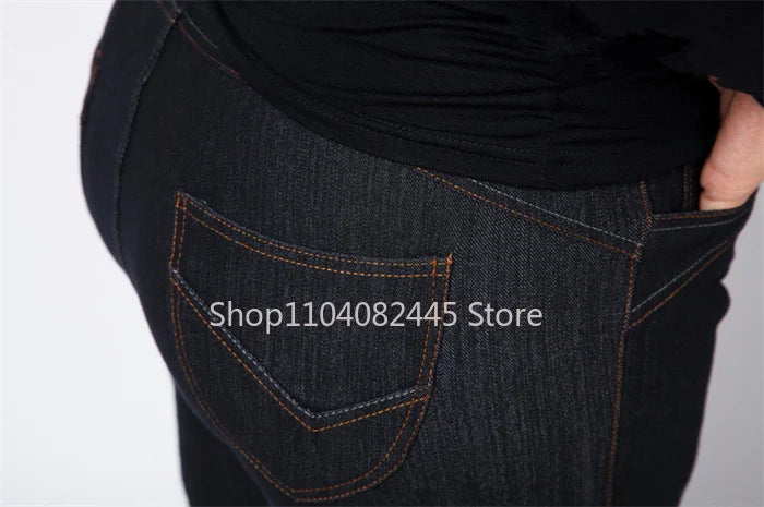 Moteriški Džinsai Aukštoms Moterims Didelių Dydžių - Slim Fit Aukštu Liemeniu