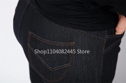 Moteriški Džinsai Aukštoms Moterims Didelių Dydžių - Slim Fit Aukštu Liemeniu