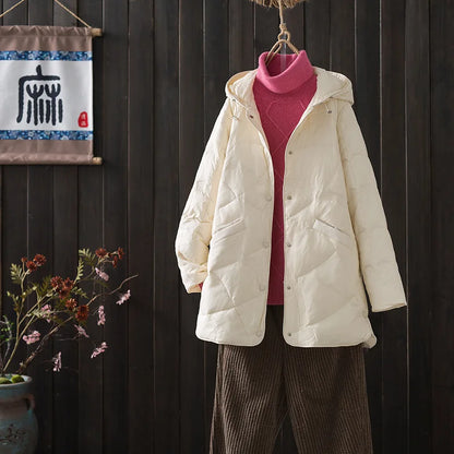 Žieminė Striukė Moterims - 90% Ančių Pūkai - Ultra Lengva -