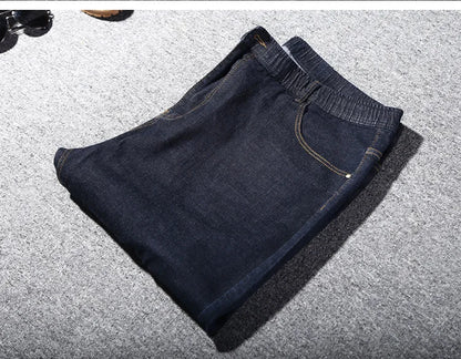 Vyriški Ypač Didelio Dydžio Džinsai 200KG - 10XL-15XL Juodi Stretch Tiesūs Rudens Žiemos Kelnės