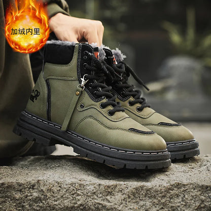 Žieminiai Batai Vyrams - Šilti Pliušiniai - Vandeniui Atsparūs -