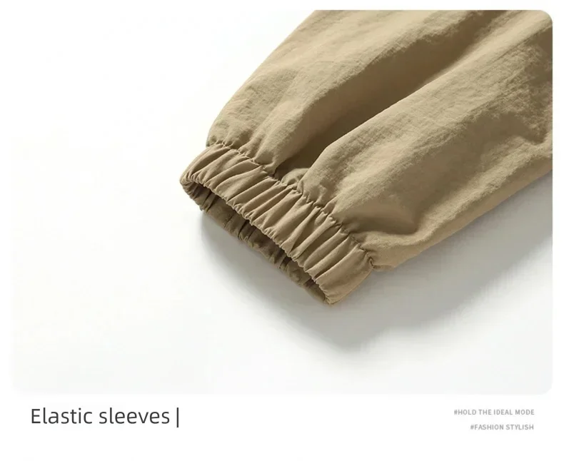 Vyriška Pavasario-Rudens Striukė Didelių Dydžių - Kasdienė Lengva Striukė su Stačia Apykakle