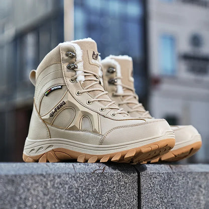 Žieminiai Batai Vyrams - Šilti Pliušiniai - Vandeniui Atsparūs - Žygių Batai