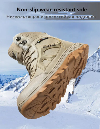 Žieminiai Batai Vyrams - Šilti Pliušiniai - Vandeniui Atsparūs - Žygių Batai