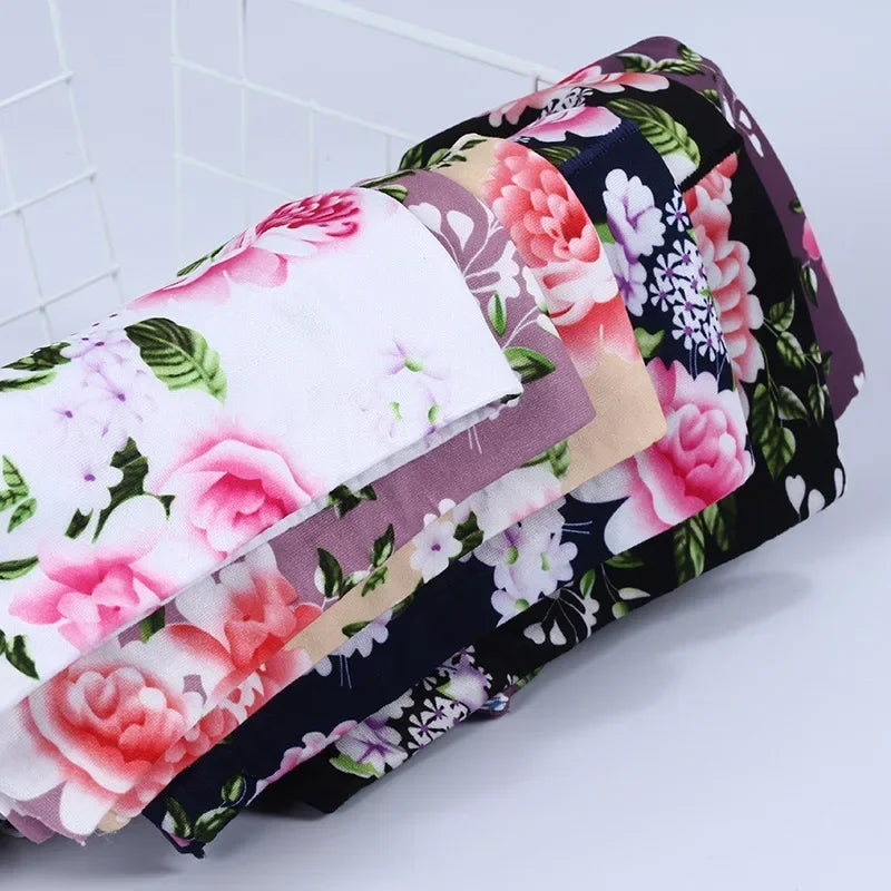 Moterų Apatiniai  - Aukšta Liemena Gėlių Raštas - Medvilnė Seamless