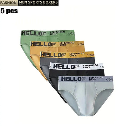 Vyriški Apatiniai 5 Poros - Briefs Vasariniai - Medvilnė Anti-Fungal
