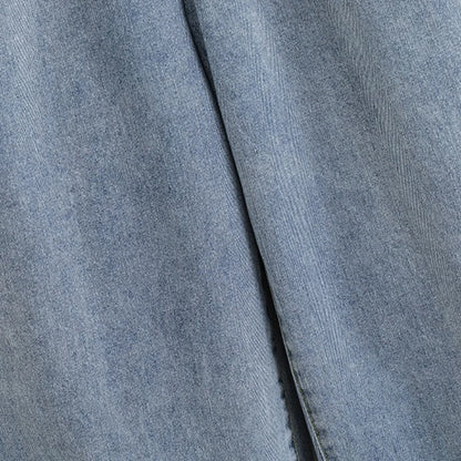 Moterų Aukštu Liemeniu Platus Džinsai -  Wide Leg Denim Kelnės