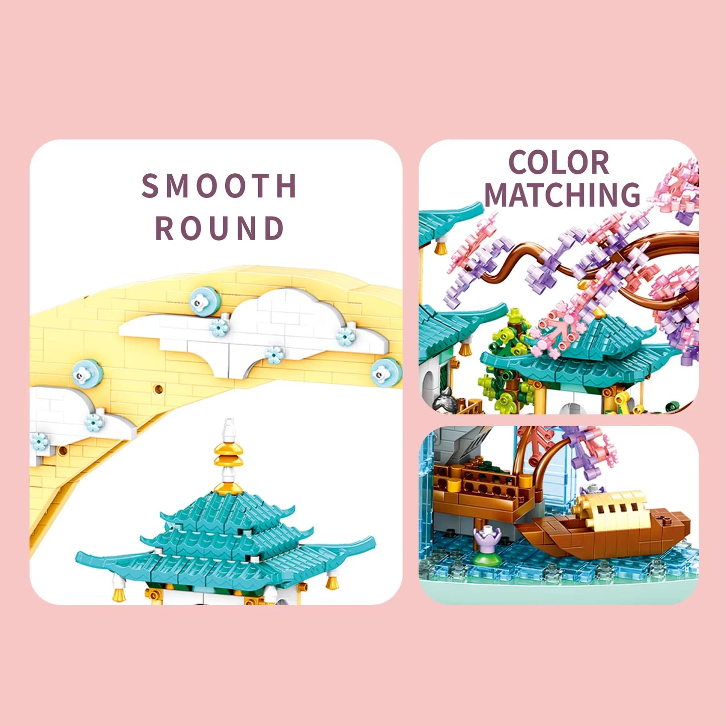 MOC Mėnulio Rūmai - Krioklys, Tvenkinys, Pilis - Konstruktorius su Apšvietimu Vaikams