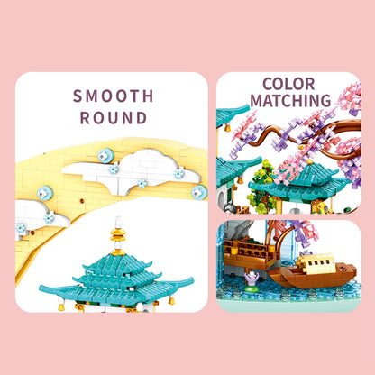 MOC Mėnulio Rūmai - Krioklys, Tvenkinys, Pilis - Konstruktorius su Apšvietimu Vaikams