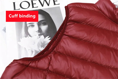 Moterų Pūkinė Liemenė - Ultraplona Lengva Pakuojama Striukė Rudens Žiemai 2024