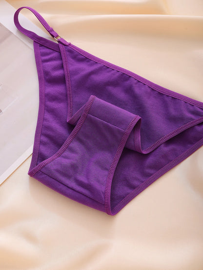 Moterų Seksualios Kelnaitės 5 Vnt. - Hipster Bikini su Žiedu ir Raišteliu