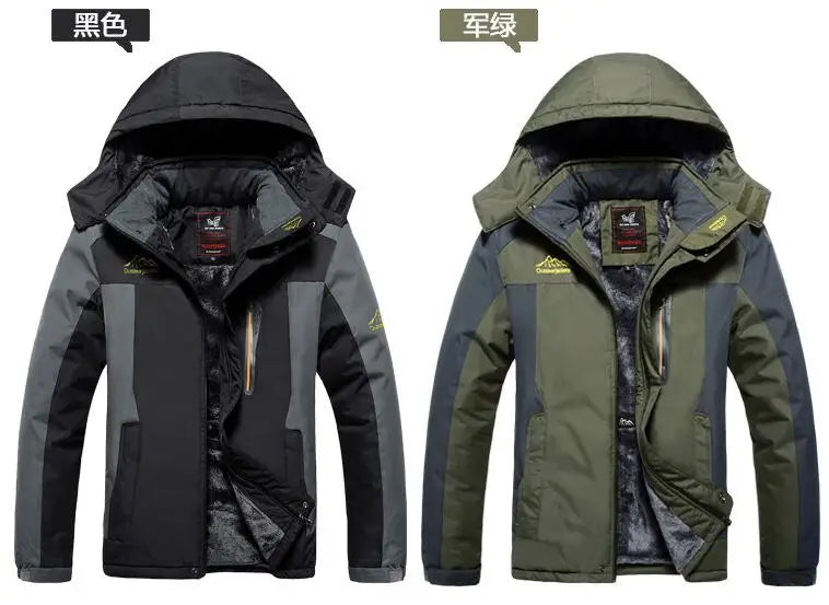 Vyriška Žieminė Striukė Lauko Veikloms - Vandeniui Atspari su Gobtuku