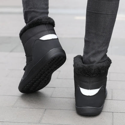 Žieminiai Barefoot Batai Moterims - Šilti Sniego Batai su Pliušu - Vandeniui Atsparūs