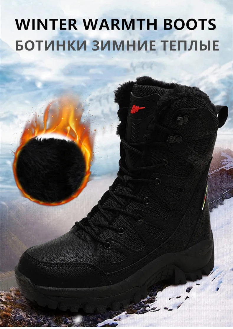 Vyriški Universalūs Žieminiai Batai - Vandeniui Atsparūs Odiniai Combat/Motociklo Batai