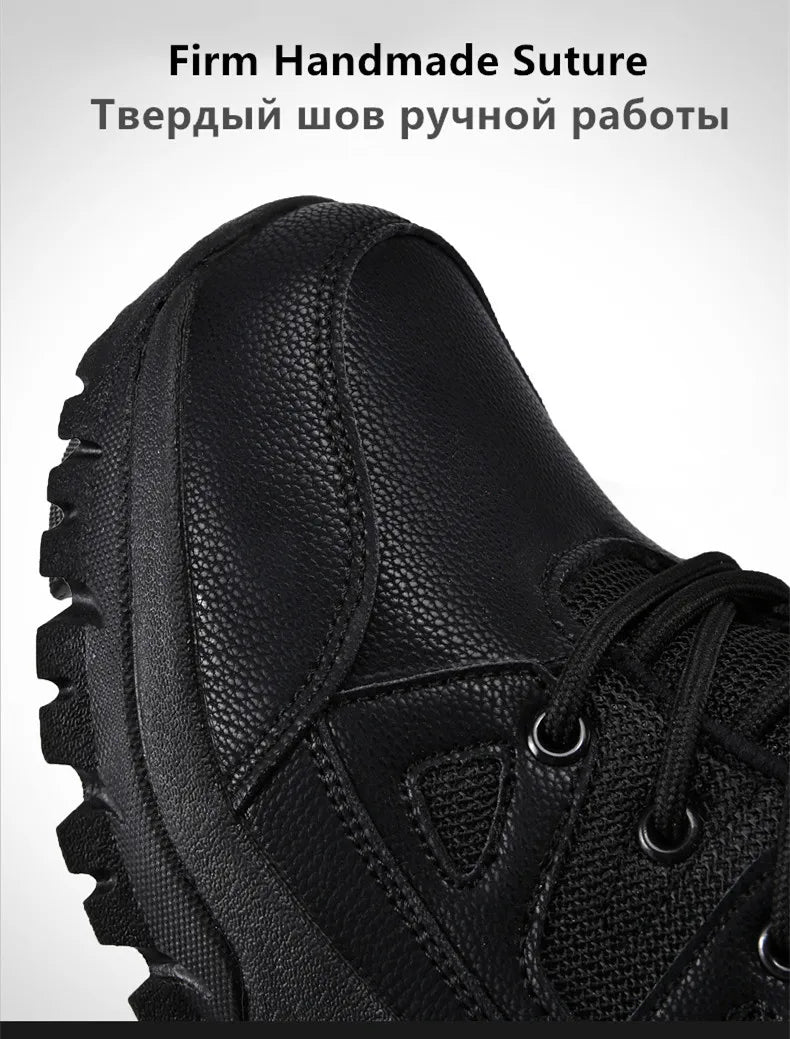 Vyriški Universalūs Žieminiai Batai - Vandeniui Atsparūs Odiniai Combat/Motociklo Batai