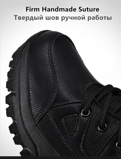 Vyriški Universalūs Žieminiai Batai - Vandeniui Atsparūs Odiniai Combat/Motociklo Batai