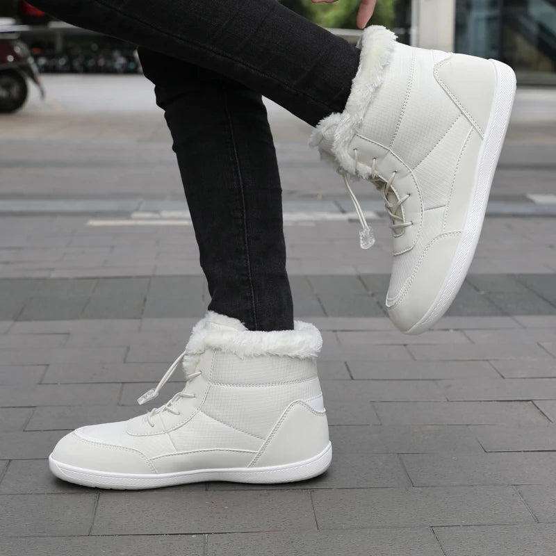 Žieminiai Barefoot Batai Moterims - Šilti Sniego Batai su Pliušu - Vandeniui Atsparūs