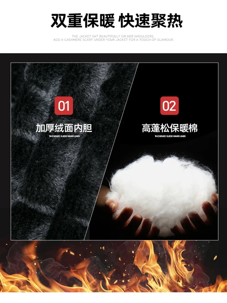 Vyriška Ilga Žieminė Parka Striukė - su Kailiuku ir Gobtuvu