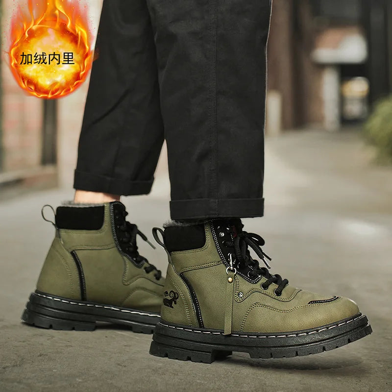 Žieminiai Batai Vyrams - Šilti Pliušiniai - Vandeniui Atsparūs -