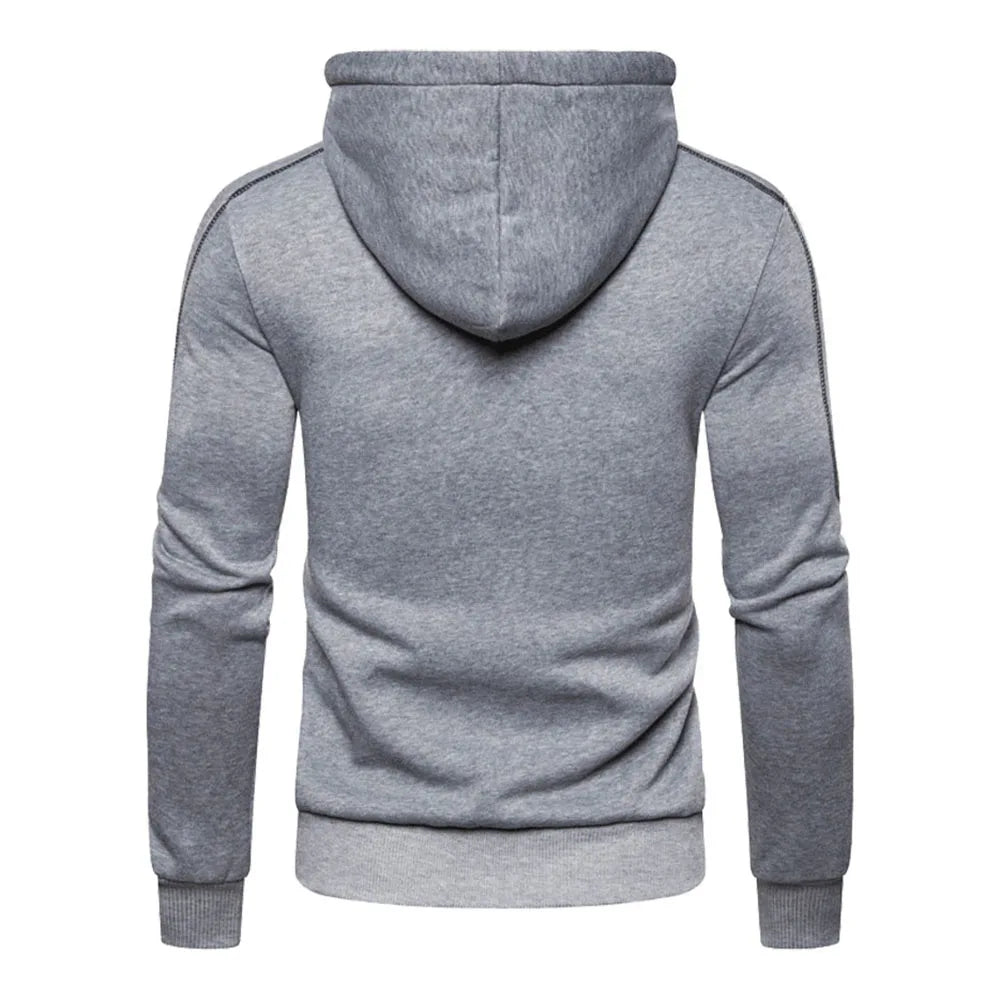 Vyriška Hoodie Striukė su Užtrauktuku - Fleece Džemperis su Gobtuku