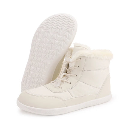 Žieminiai Barefoot Batai Moterims - Šilti Sniego Batai su Pliušu - Vandeniui Atsparūs