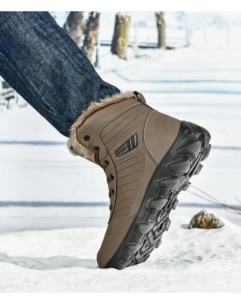 Žieminiai Batai Vyrams - Šilti Pliušiniai - Vandeniui Atsparūs