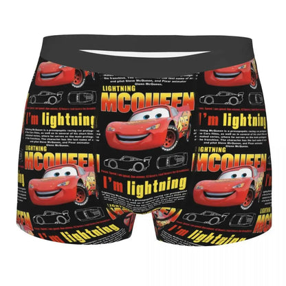 Vyriškos Boxer Briefs - Lightning McQueen Cars Galaxy Linksmi Dizainai
