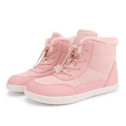 Žieminiai Barefoot Batai Moterims - Šilti Sniego Batai su Pliušu - Vandeniui Atsparūs