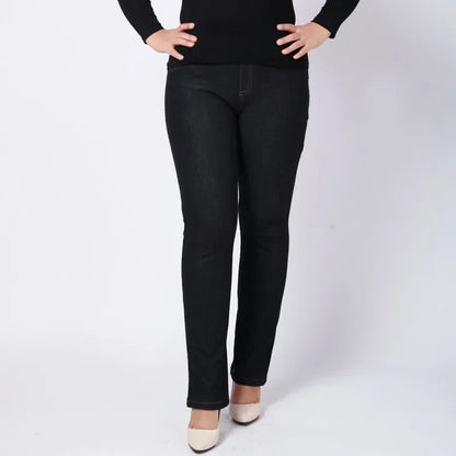 Moteriški Džinsai Aukštoms Moterims Didelių Dydžių - Slim Fit Aukštu Liemeniu