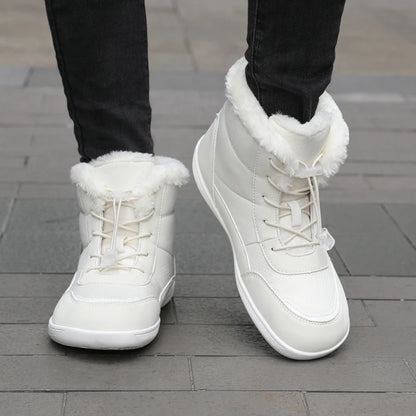 Žieminiai Barefoot Batai Moterims - Šilti Sniego Batai su Pliušu - Vandeniui Atsparūs