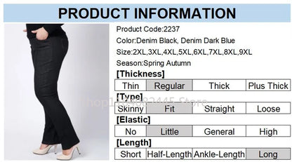 Moteriški Džinsai Aukštoms Moterims Didelių Dydžių - Slim Fit Aukštu Liemeniu