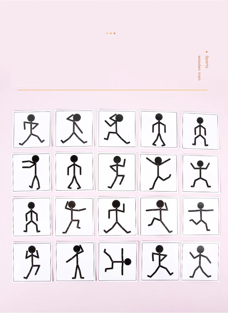 Montessori Medinė Dėlionė Vaikams | Sporto Pozos - Edukacinis Žaidimas Rankų Įgūdžiams