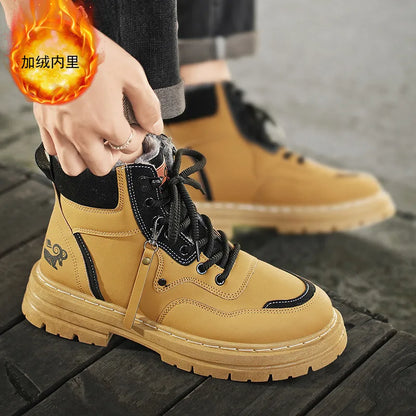 Žieminiai Batai Vyrams - Šilti Pliušiniai - Vandeniui Atsparūs -