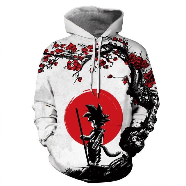 Dragon Ball Z Goku 3D Džemperis su Gobtuvu Unisex