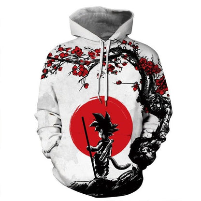 Dragon Ball Z Goku 3D Džemperis su Gobtuvu Unisex