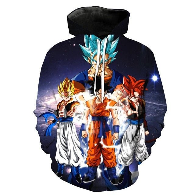 Dragon Ball Z Goku 3D Džemperis su Gobtuvu Unisex