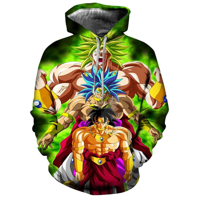 Dragon Ball Z Goku 3D Džemperis su Gobtuvu Unisex